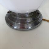 Globe shape wall sconce in opaline design vintage 1930