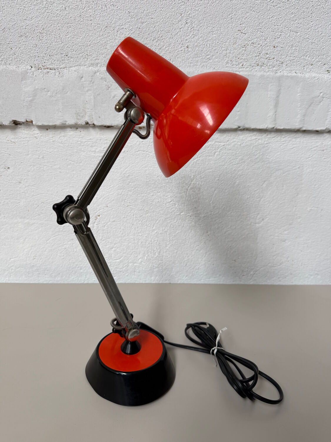 Design desk lamp 70 black and orange metal