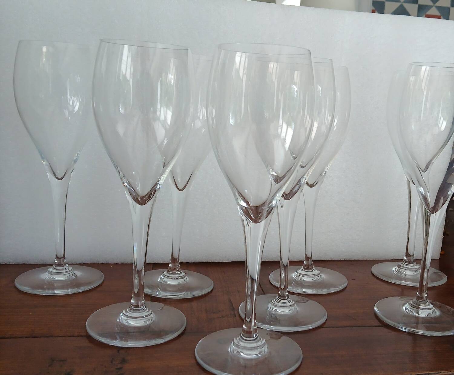 8 Baccarat water glasses signed Saint Remy model