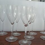 8 Baccarat water glasses signed Saint Remy model