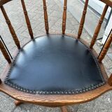 Antieke Eikenhouten Bureaustoel