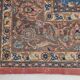 Tapis persan vintage en laine noué main, rouge, motifs floraux, 291x384 cm
