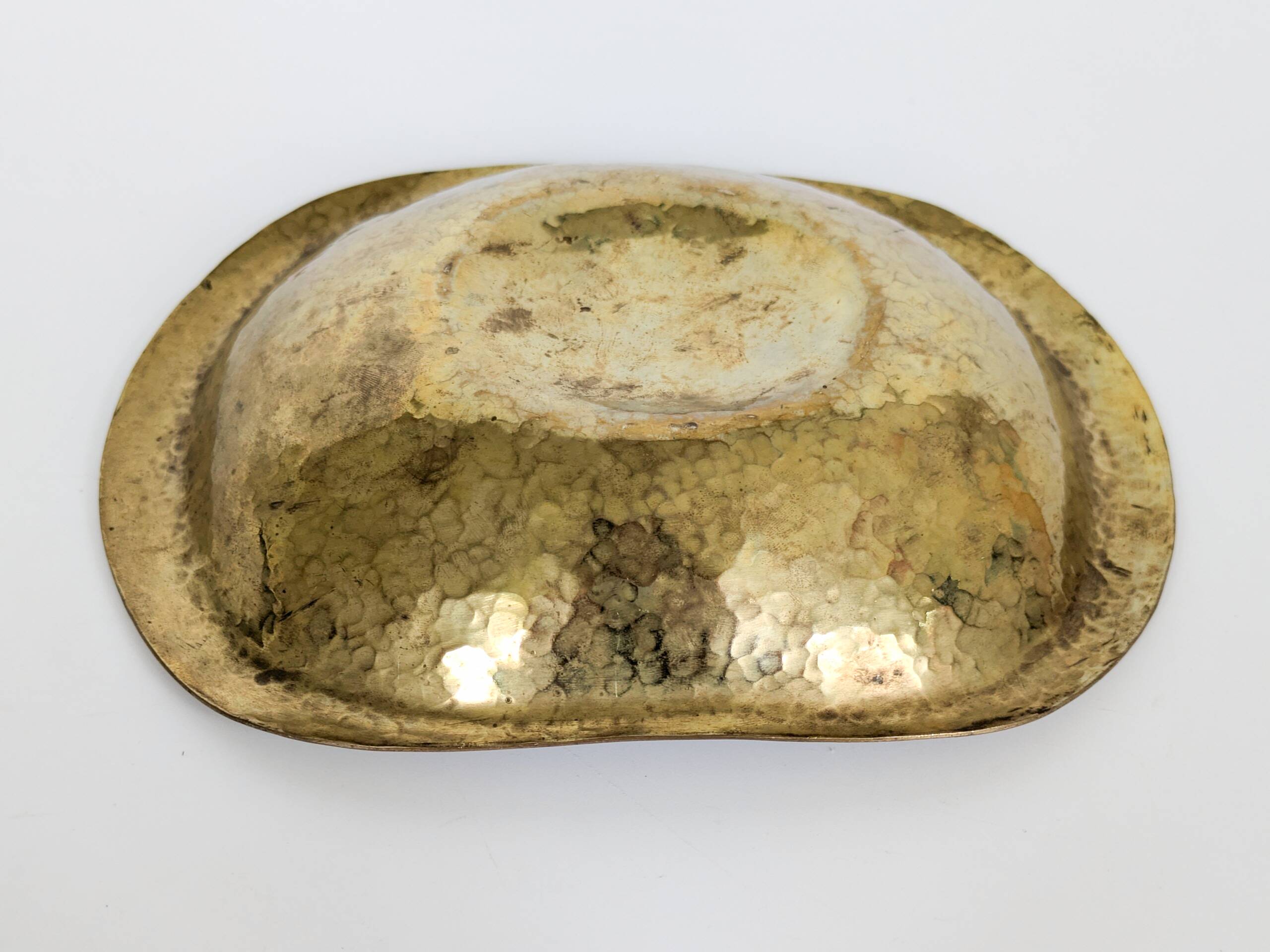 Vintage Hammered Brass Bowl Soap Dish Decorative Catchall Boho