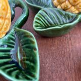 Vintage ceramic pineapple-shaped mustard pots - tableware