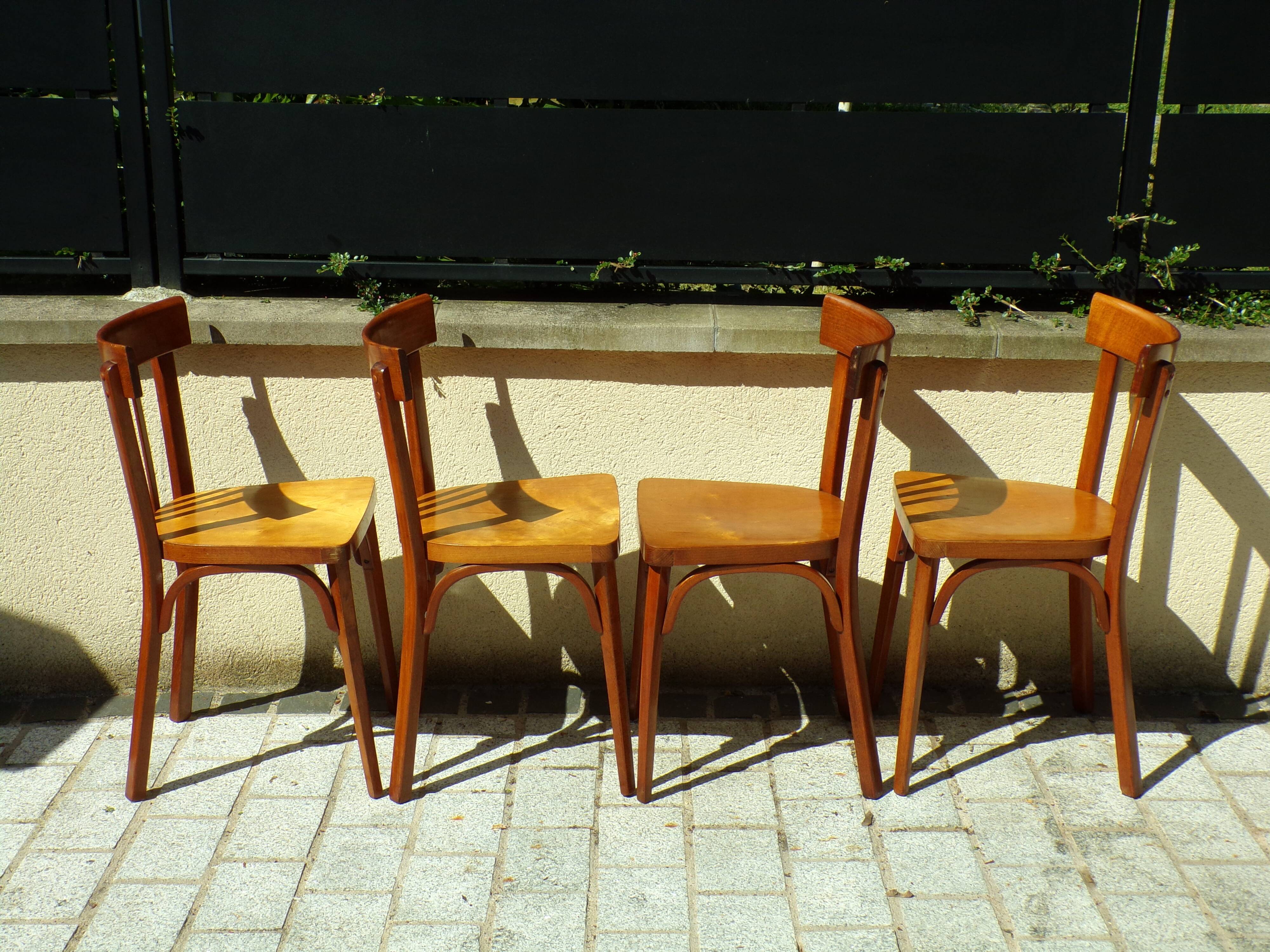 Set of 4 Baumann bistro chairs
