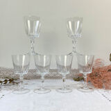 6 Cristal D'Arques water glasses model "VERSAILLES"