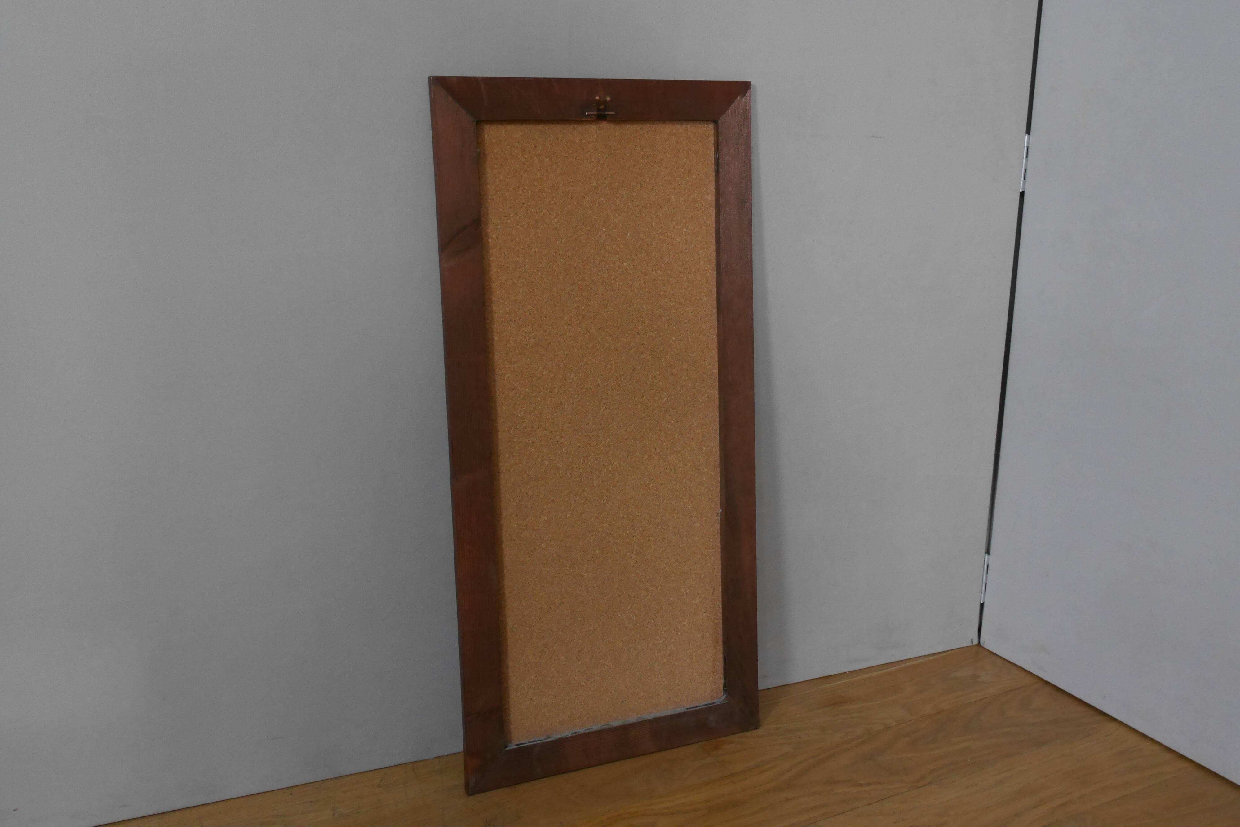 Scandinavian mirror 77x37cm in teak 60s