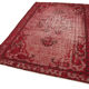 Hand-knotted hi-low pile oriental 1970s 170 cm x 261 cm red carpet