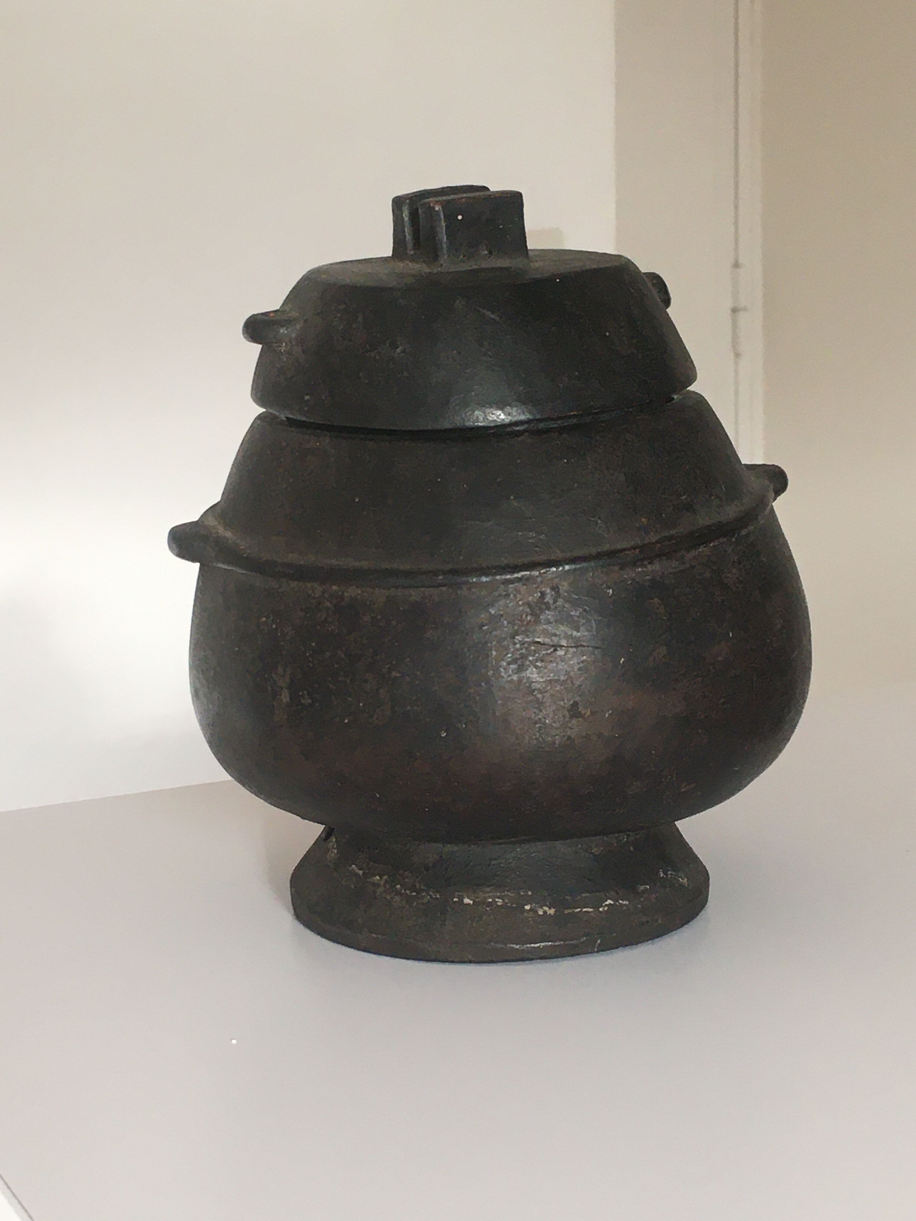 African ethnic wooden vase