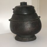 African ethnic wooden vase