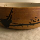 Saladier or serving dish in enamelled sandstone La Poterie de la Colombe