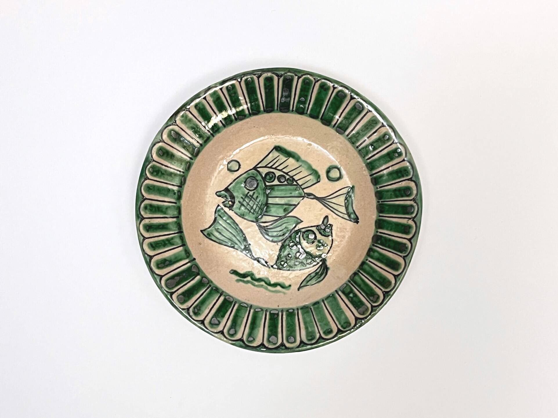 4 Vietri plates decorated by Fabbrica Ceramica Avallone, 1930s