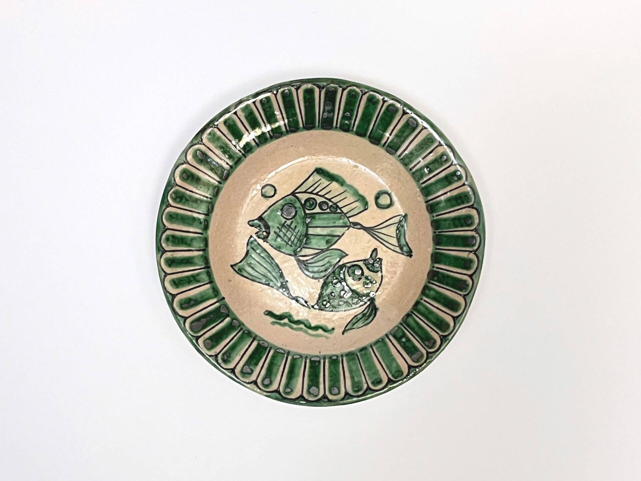 4 Vietri plates decorated by Fabbrica Ceramica Avallone, 1930s