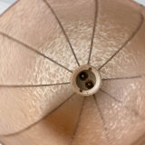 Pink and silver opaline globe hanging