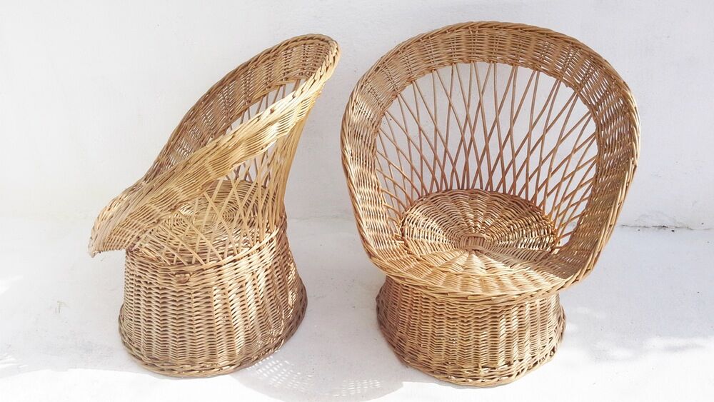 Salon ancien en osier