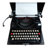 Grome Model N Typewriter, 1940's AZERTY Keyboard (RARE)