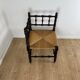 Chaise d'angle en bois sculpté et paille fin XIXème s.