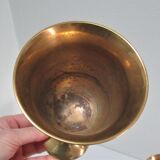 Set of eight vintage solid brass walking glasses