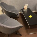 Grey fabric armchair