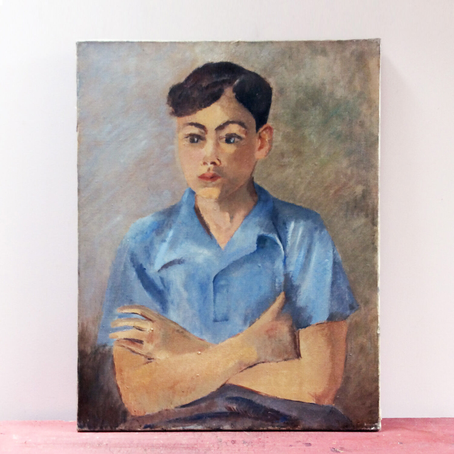 Tableau 40's "Le garçon aux bras croisés"