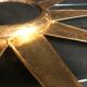Mirror sun deforming 61 cm in gold metal with gold leaf said witch