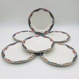 6 Flat Plates "Sarreguemines & Digoin"