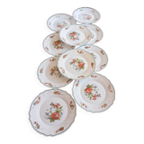 10 assiettes à dessert Arcopal "Ronsard"