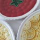 Trio assiettes barbotine fruits