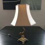 Lampe poisson bronze doré