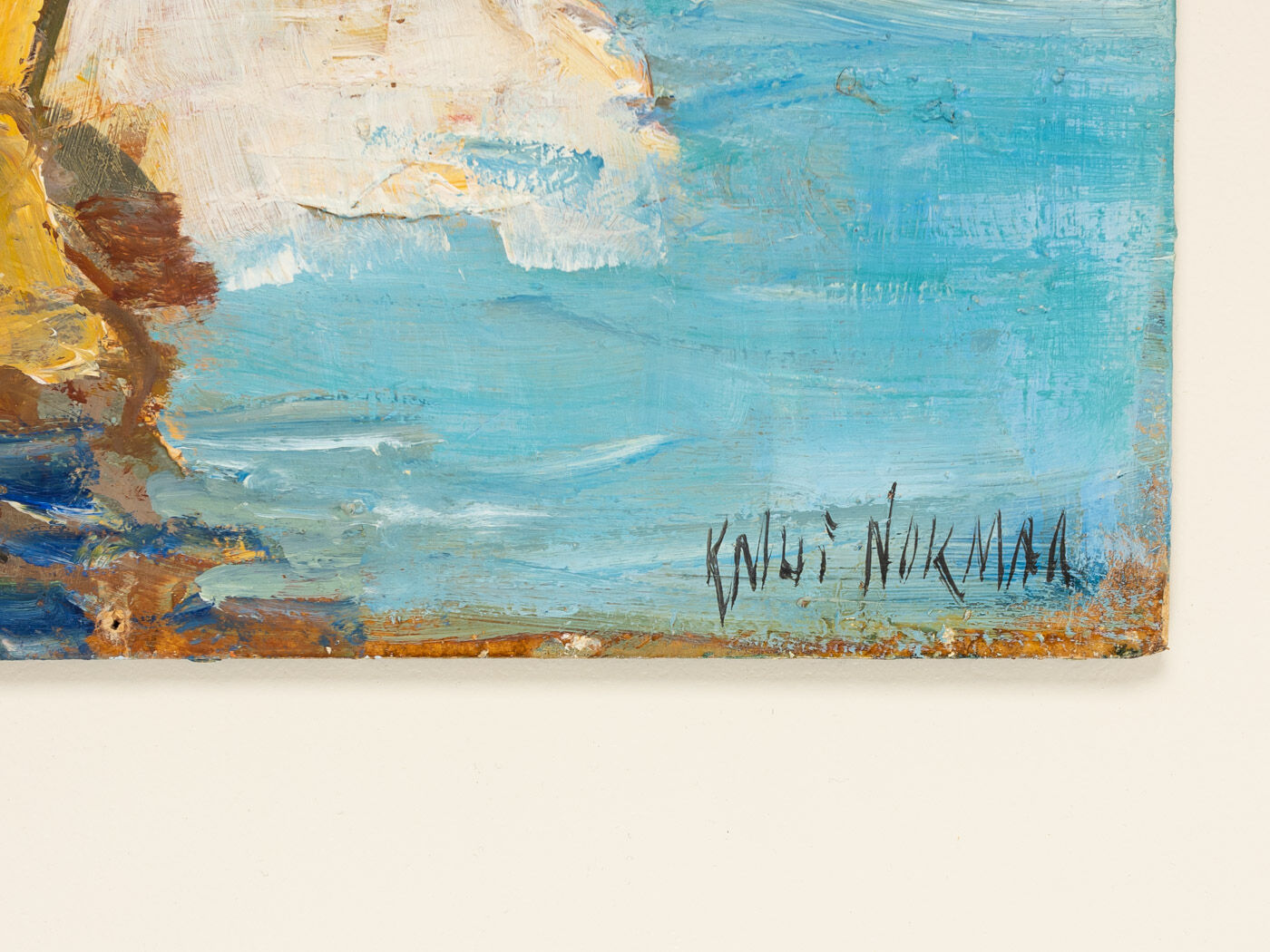 Fishing Boats in Venice, Oil on Plate, 56 x 65 cm