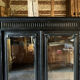 Old black wood showcase