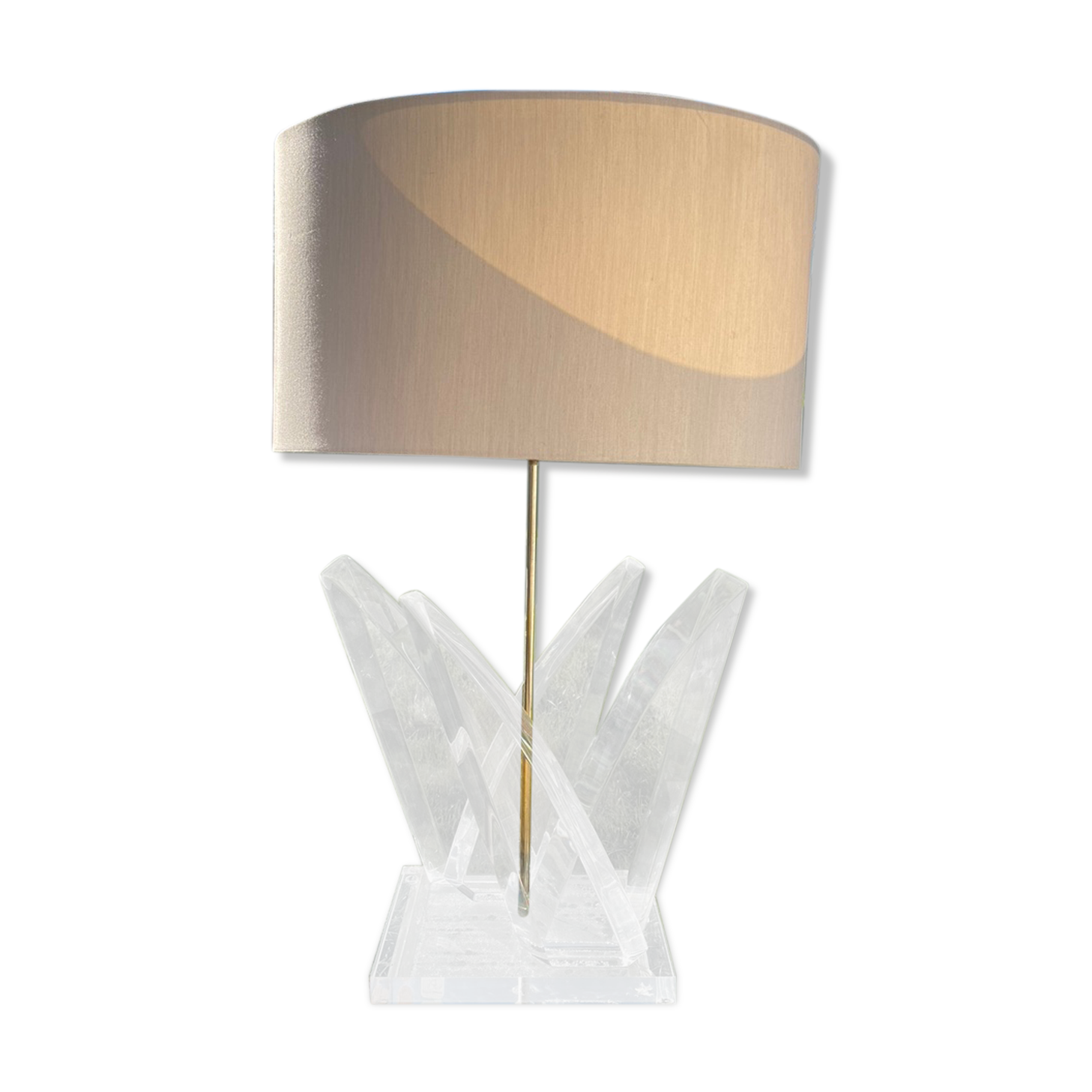 Van Teal lamp lucite and brass lamp 1970