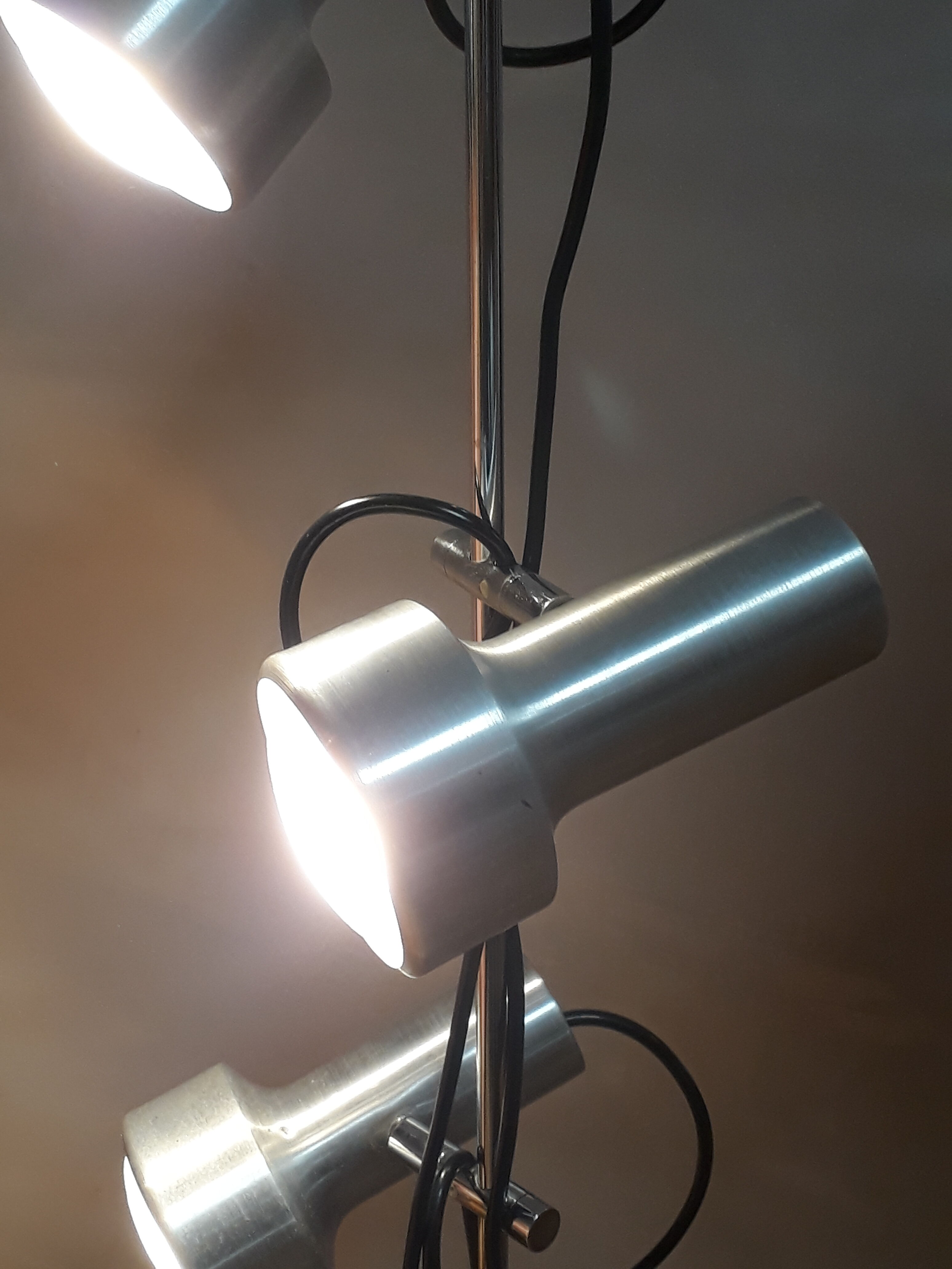 Floor lamp in aluminium brushed 1970