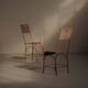 Paire de chaises en acier et tôle rivetée, vers 1920