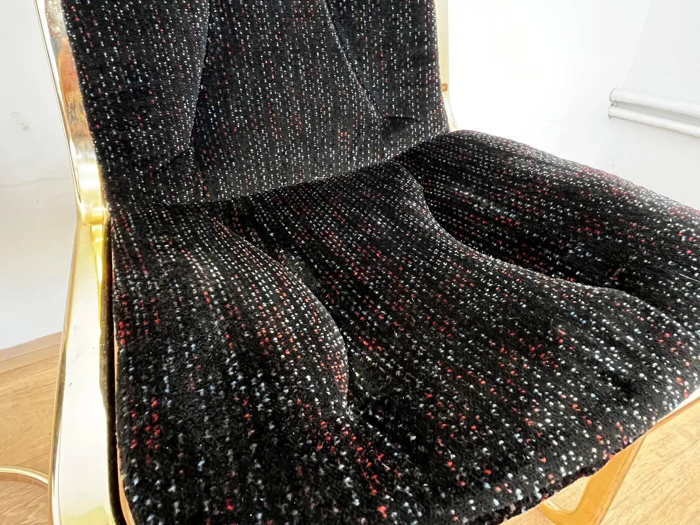 Paire de chaises en laiton de style mid-century, conçues par Gastone Rinaldi, Italie, années 1970