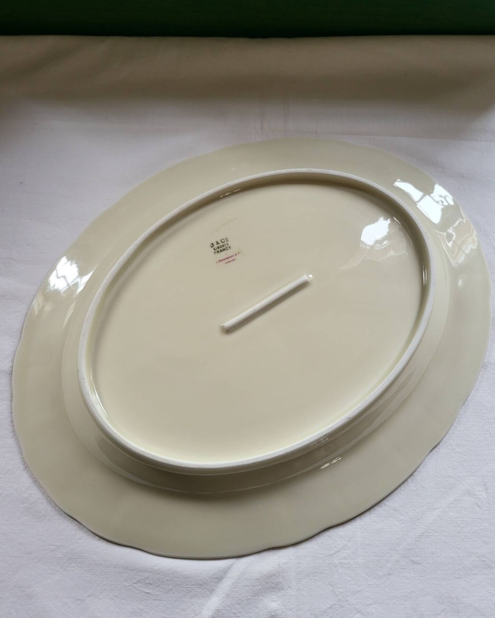 Limoges Bernardaud large oval plate in porcelain