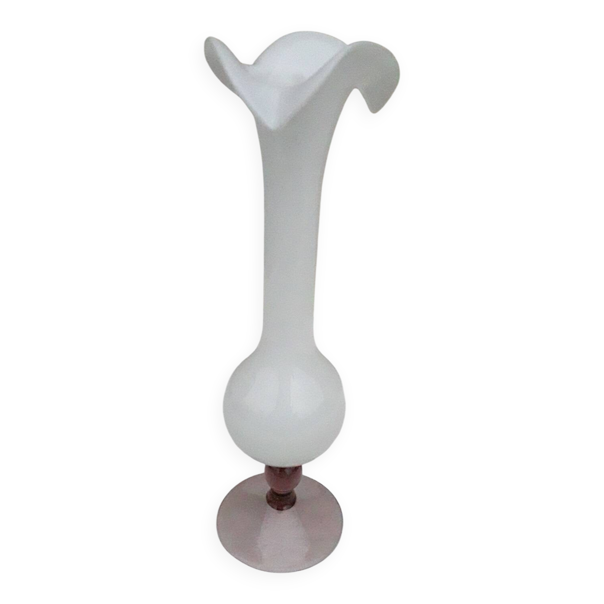 Glass vase on a stand