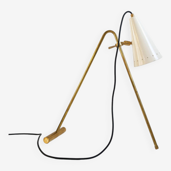 Grande lampe Italienne à poser en laiton design années 50