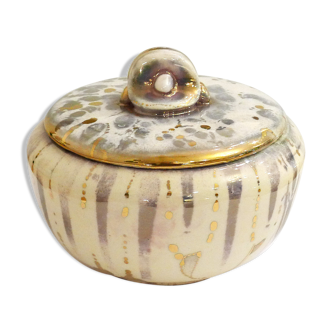 Gold & silver specid earthenware jewellery box