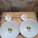 Duo de suspensions en opaline blanche
