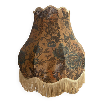 Lampshade Flowered pagoda with fringes