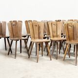Xl lot of brutalist dining chairs