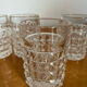 Vintage diamond tip cut whisky glasses 1960/70