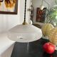 Translucent glass saucer suspension