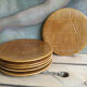 6 dessert plates or Gien cheese straw pattern