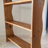 Shelf to stand or hang with 3 vintage wood trays
