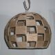 Checkered jute wire lampshade for suspension