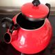 Kettle metal red years 1970