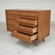 U-453 dub chest of drawers by Jiri Jiroutek for Interier Praha 1960