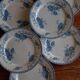 6 flat plates Sarreguemines Utzschneider & Cie model Royat
